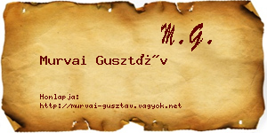 Murvai Gusztáv névjegykártya