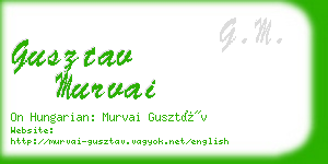 gusztav murvai business card